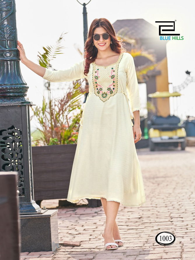 Butter Scotch Midi By Blue Hills Designer Kurtis Catalog
